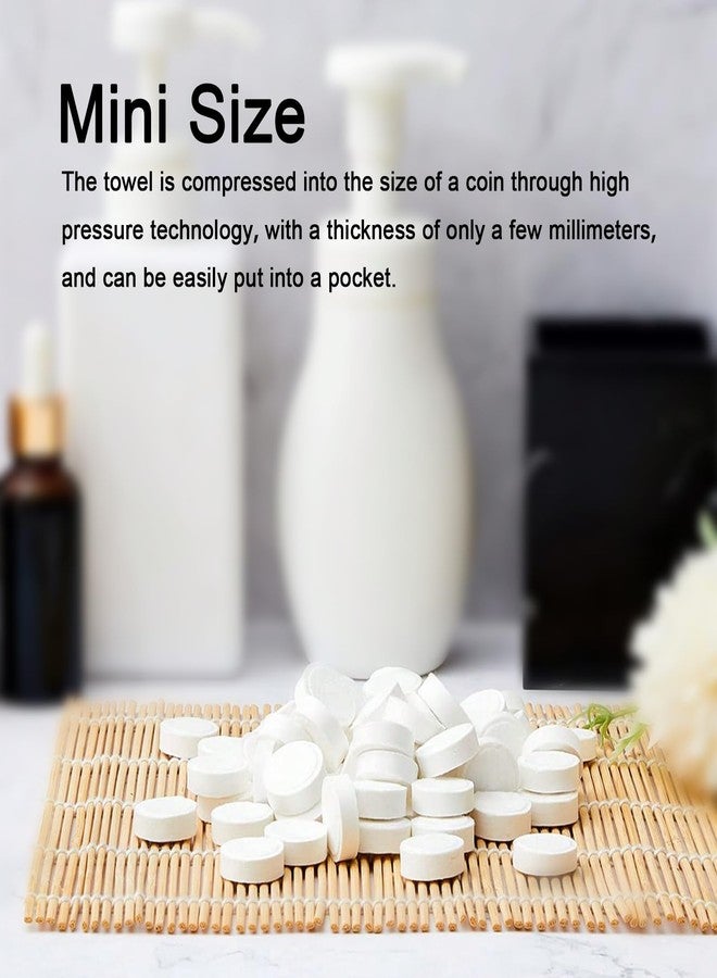 Lagincig 120 Compressed Towel Tablets Disposable Portable Face Towels Coin Tissue for Travel Camping Hiking Sports Beauty Salon Business Trip Home Hand Wipes Outdoor Activities - Image 5